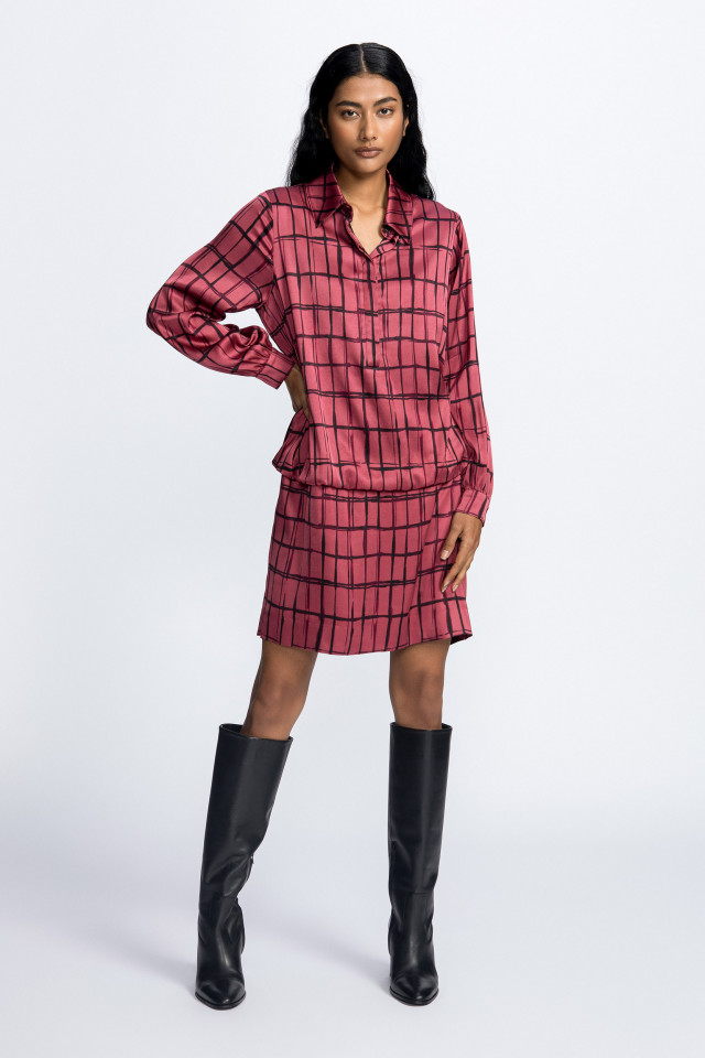 Robe midi à motif