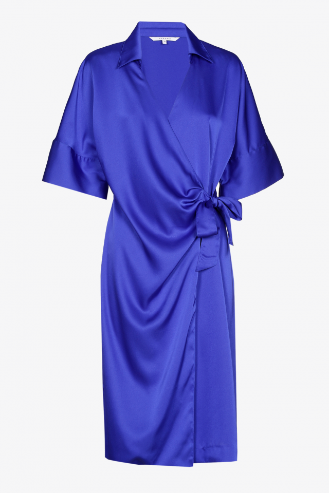 Satin cache-coeur dress 