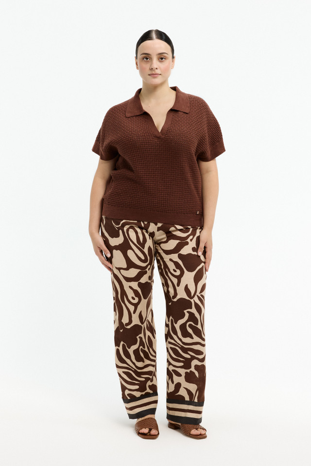 Broek met organisch motief