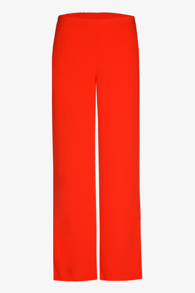 Geklede broek met wijde pijpen