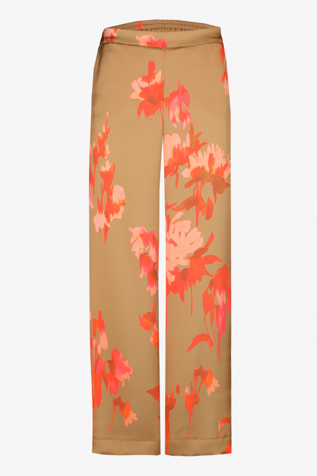 Satin look trousers