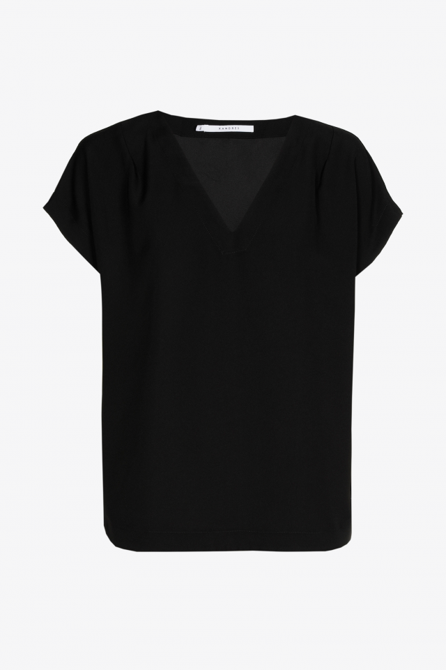 Mouwloze blouse met V-hals