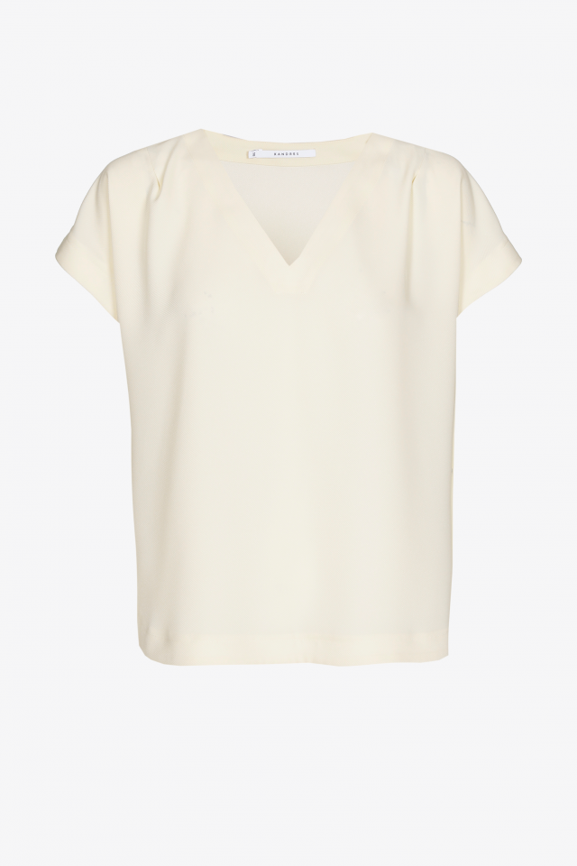 Mouwloze blouse met V-hals