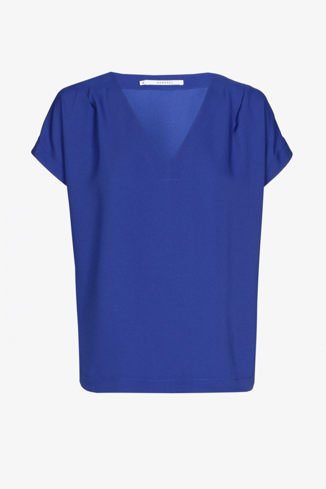 Mouwloze blouse met V-hals