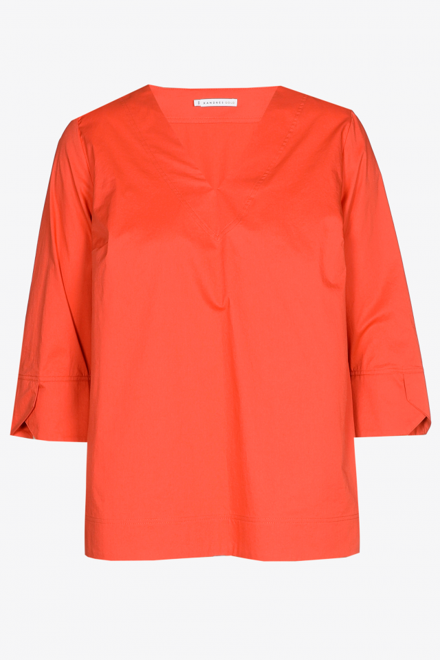 Blouse with V-neck