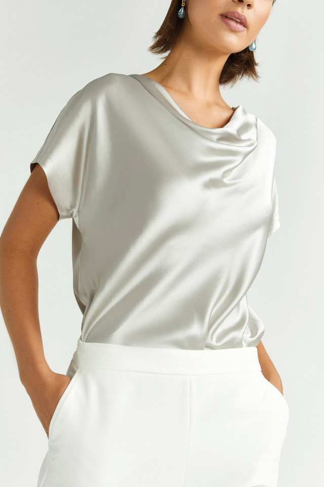Blouse met zijdelook