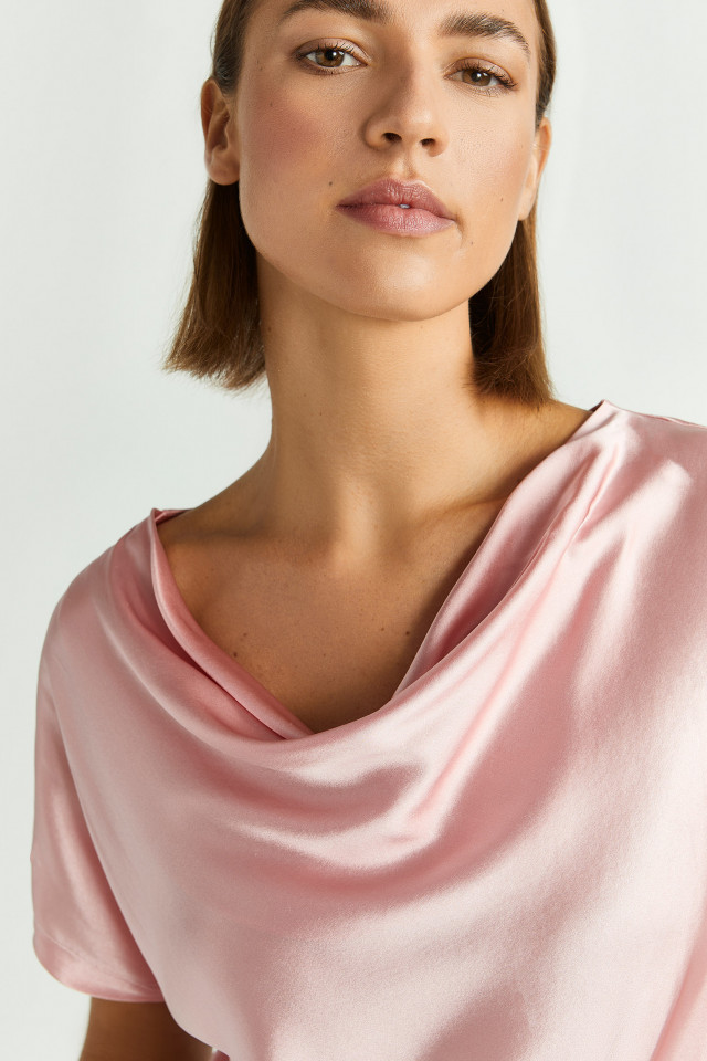 Blouse met zijdelook