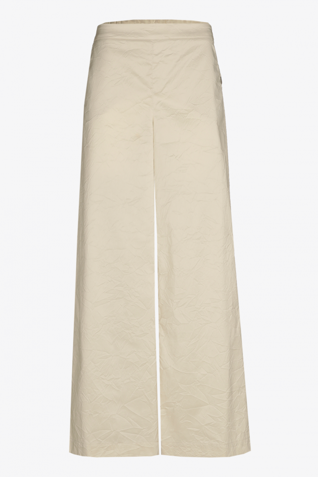 Pantalon froissé à jambes larges