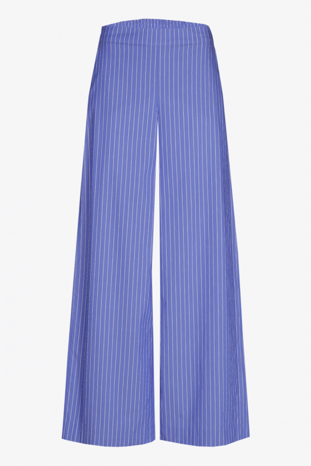 Gestreepte broek met wijde pijpen