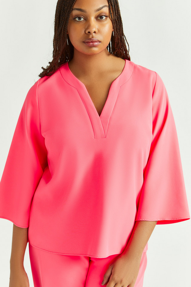 Blouse en tissu sergé