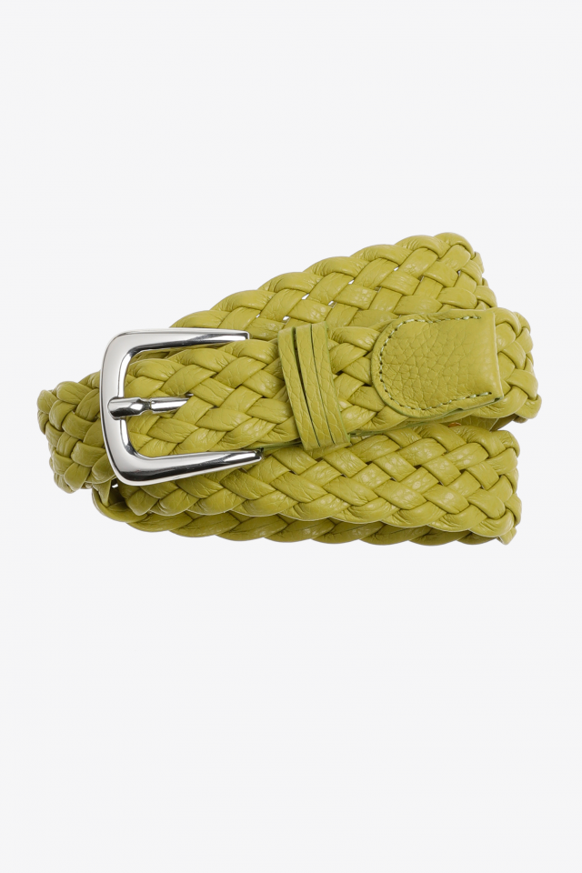 Ceinture tressée 100 % en cuir