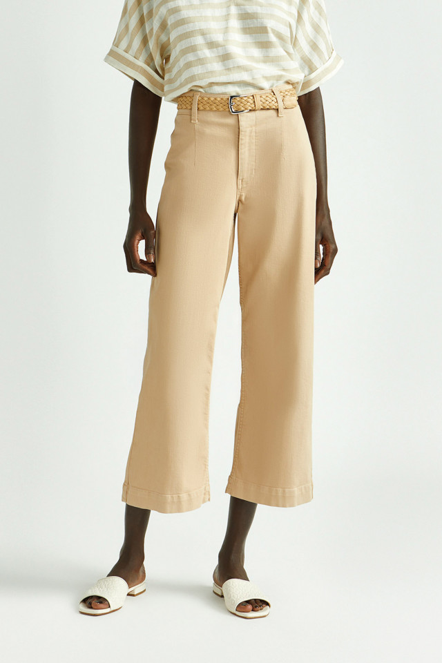 Pantalon en jean à taille marquée