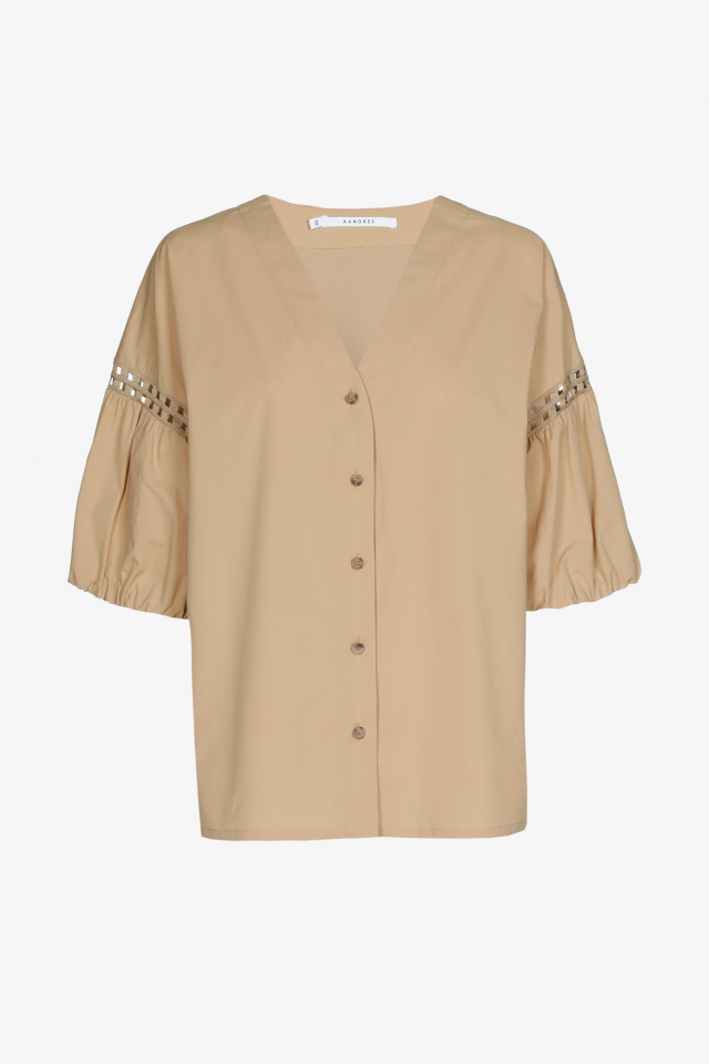 Blouse van organisch katoen