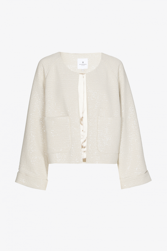 Veste courte à paillettes