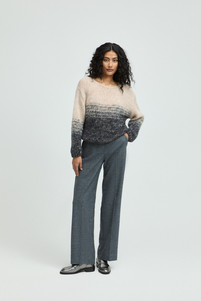 Pinstripe tailored trousers