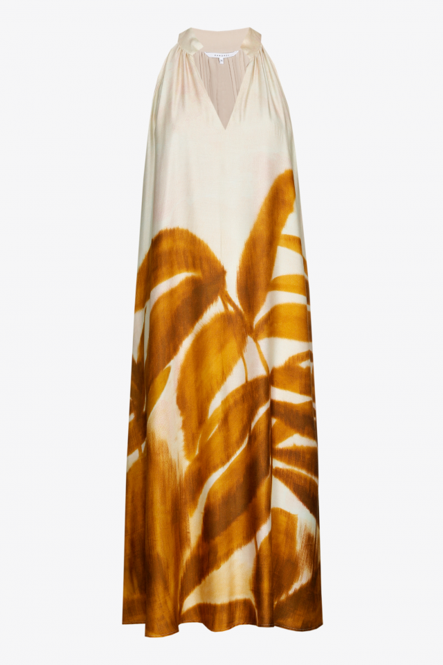 Halterjurk met print