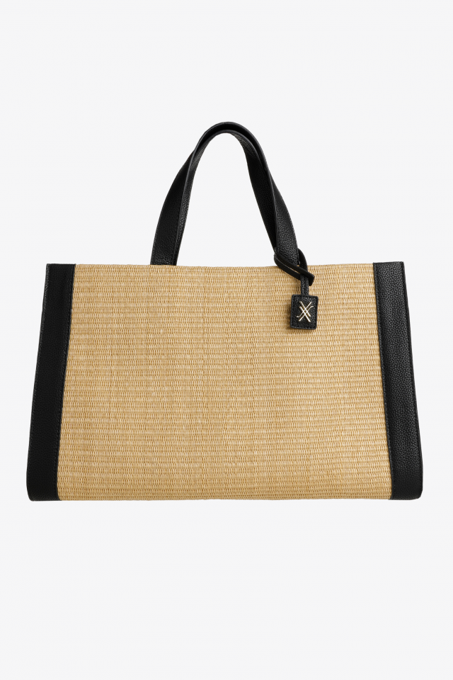 Stijlvolle handtas met raffia