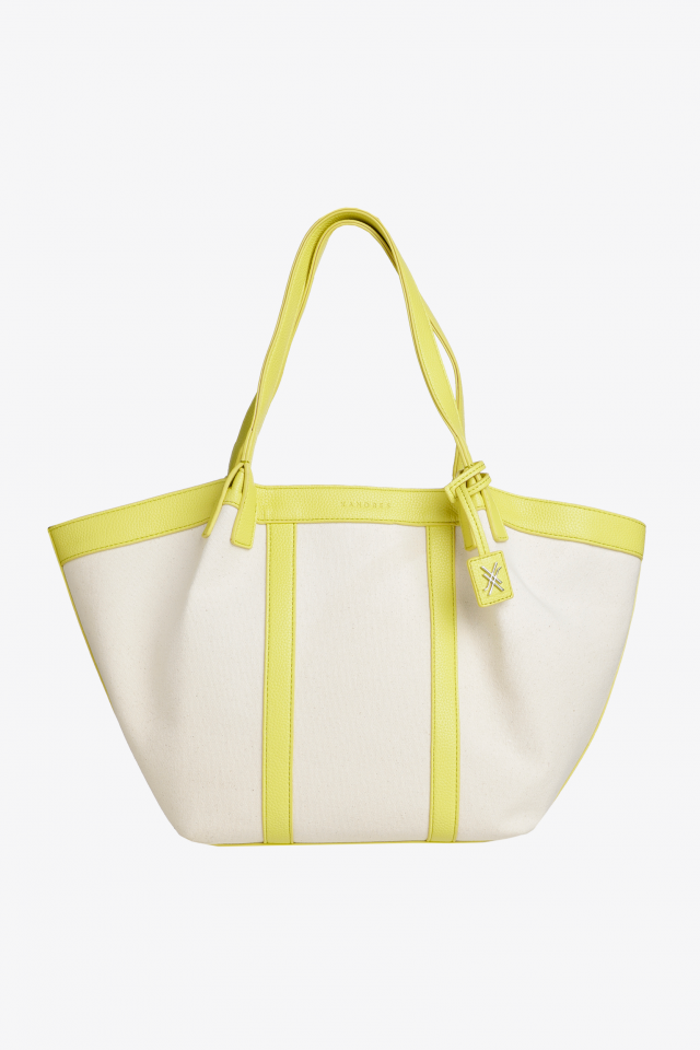 Elegante tas met linnenstructuur