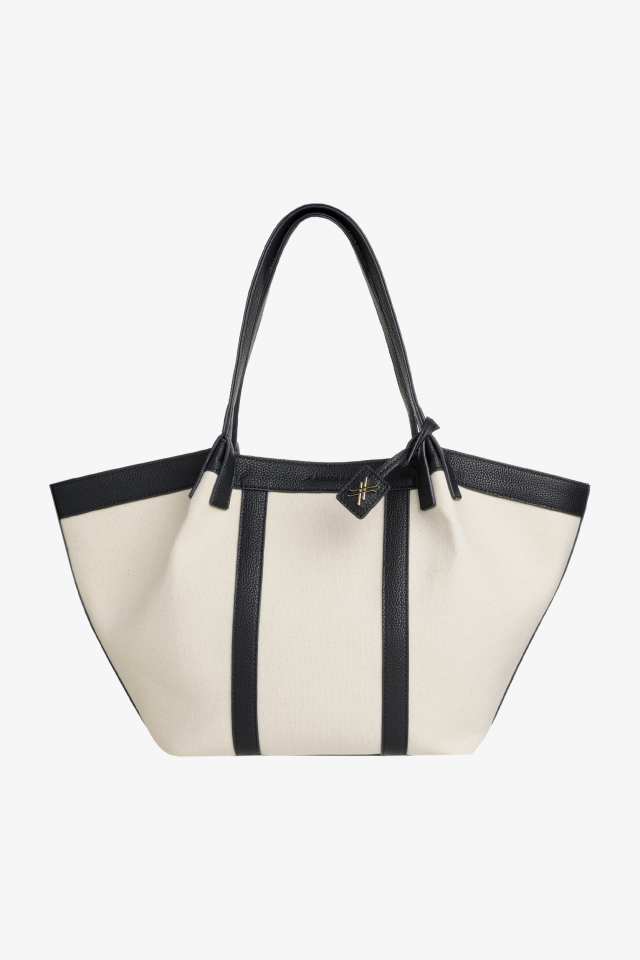 Elegante tas met linnenstructuur