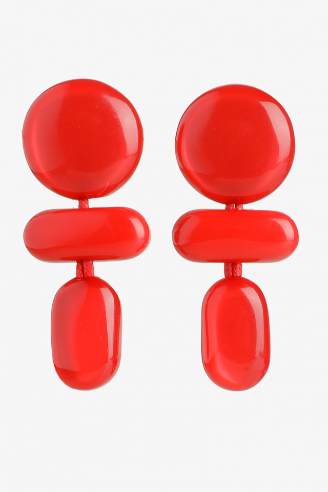 Oorbellen met driedelige hanger