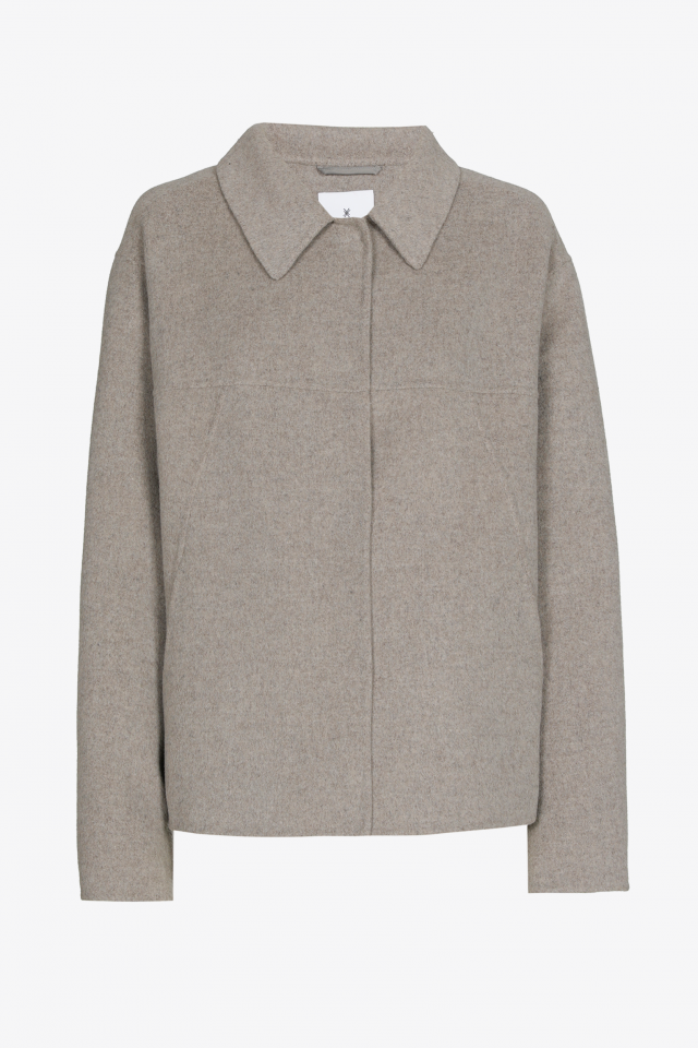 Oversized jasje met hemdkraag