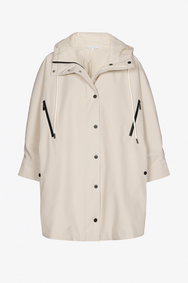 Ruime parka met kap