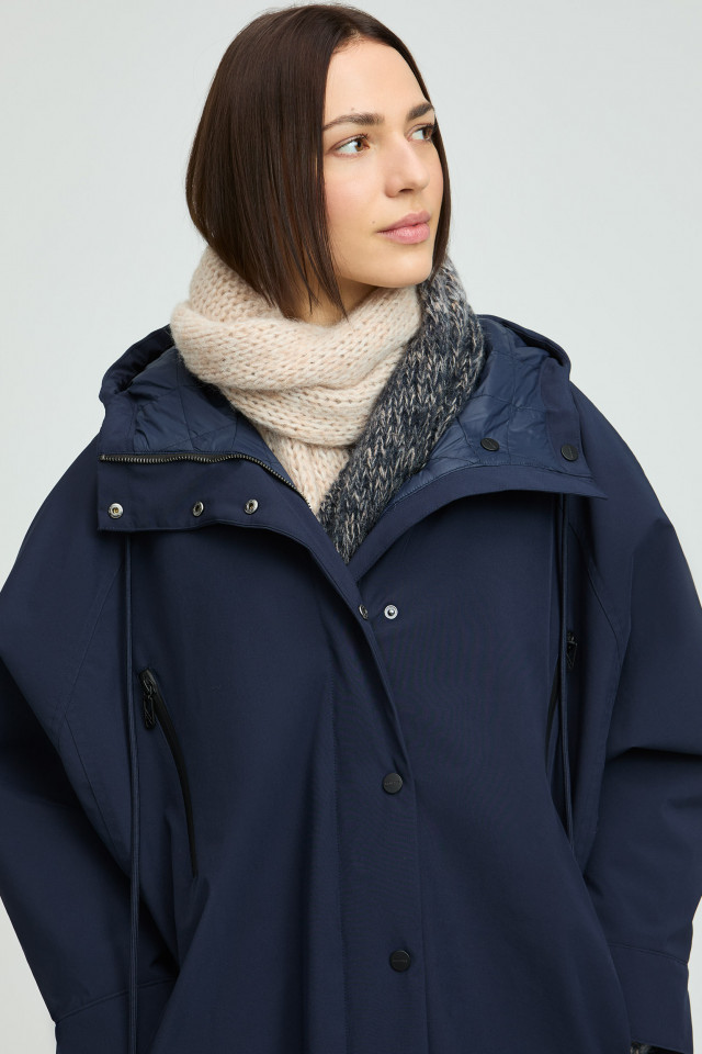 Ruime parka met kap