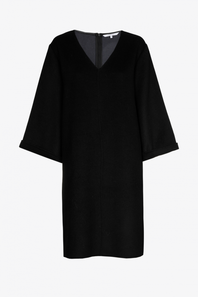 A-Linien-Kleid im Materialmix