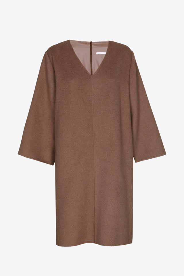 A-Linien-Kleid im Materialmix