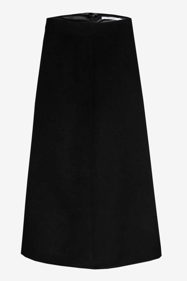 A-line skirt in two fabrics
