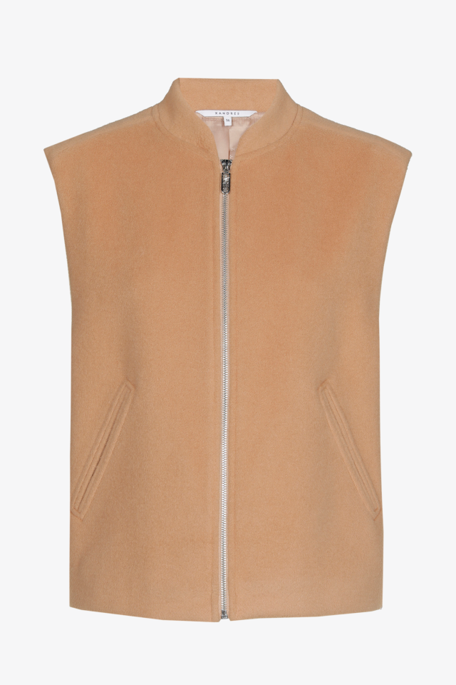 Gilet sans manches avec fermeture à glissière