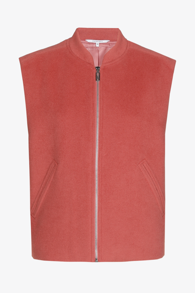 Gilet sans manches avec fermeture à glissière