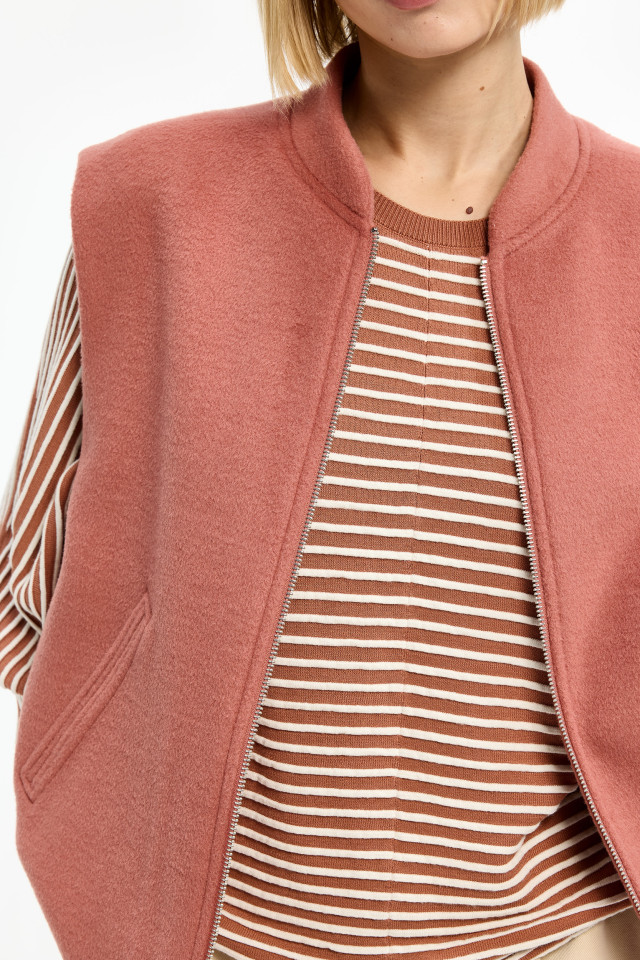 Gilet sans manches avec fermeture à glissière