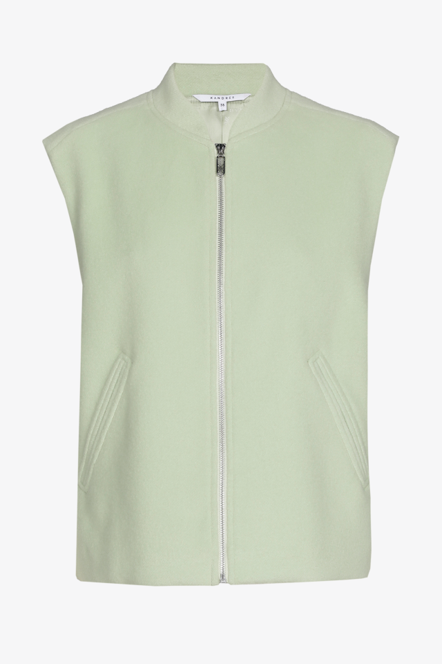 Gilet sans manches avec fermeture à glissière