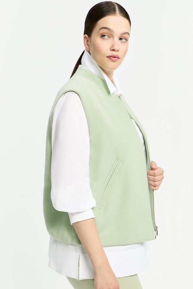 Gilet sans manches avec fermeture à glissière