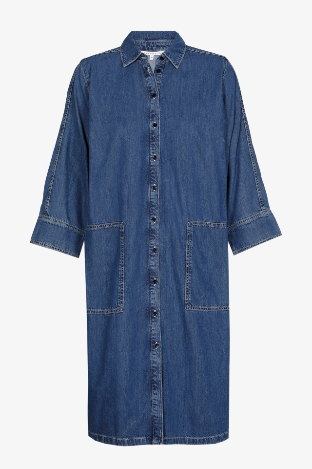 Soepele denim jurk