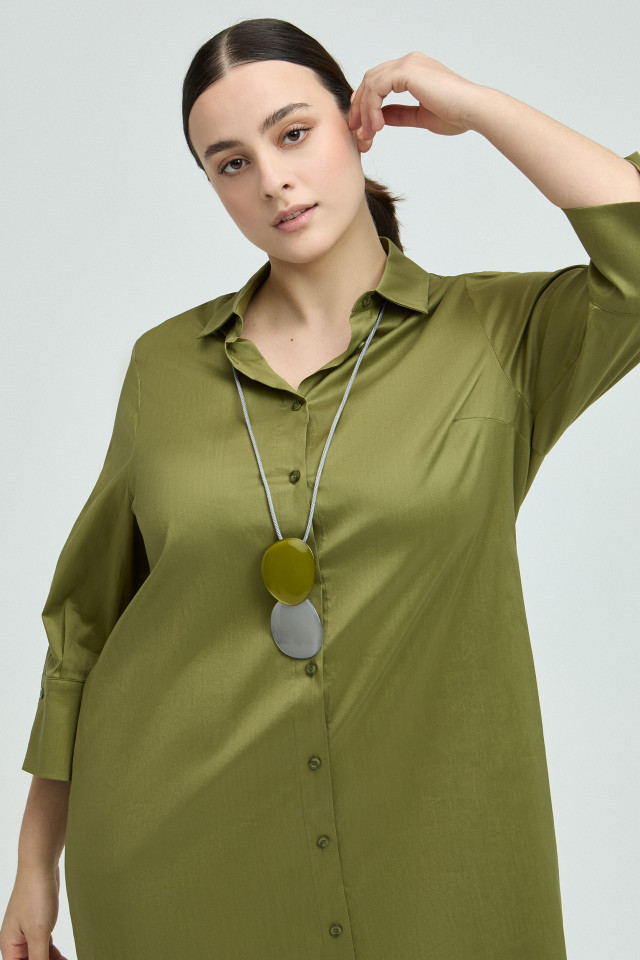 Long collier avec double pendentif