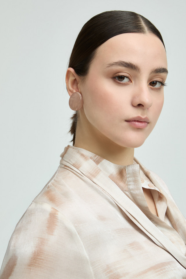 Boucles d’oreilles avec pierre organique