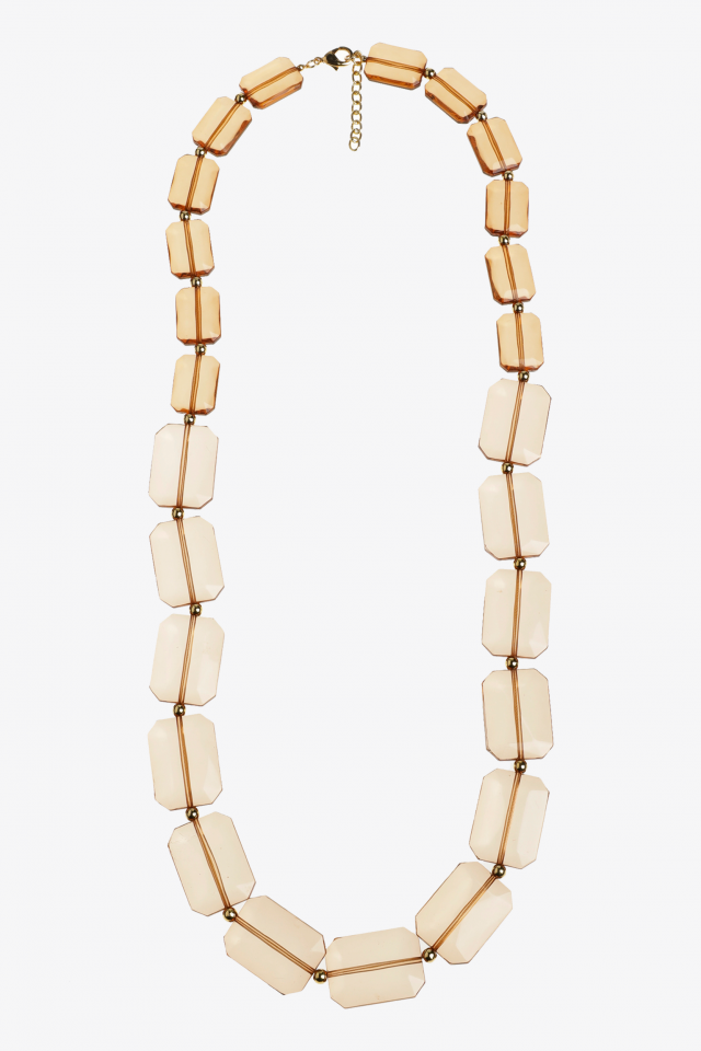 Long collier avec pierres
