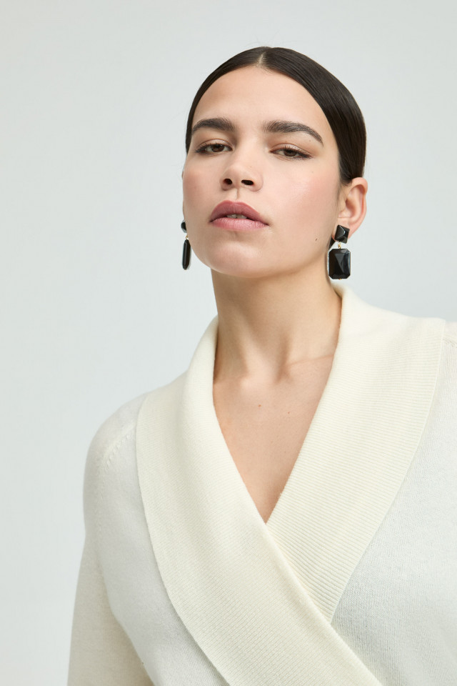 Boucles d’oreille avec pendentif rectangulaire