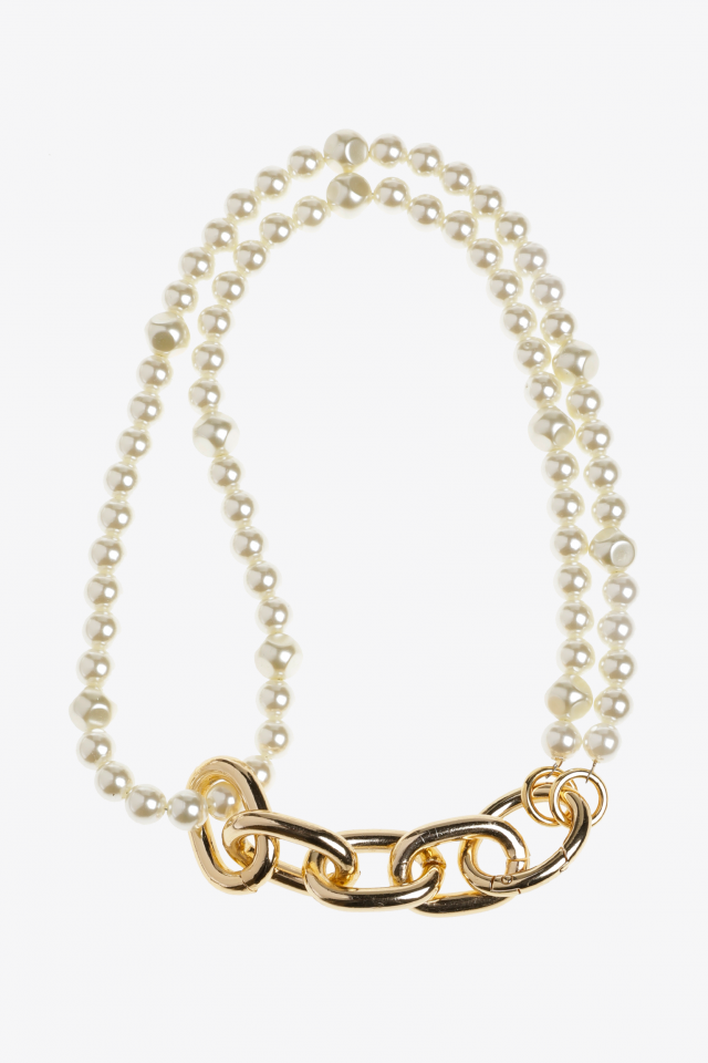 Collier court en nacre avec maillons