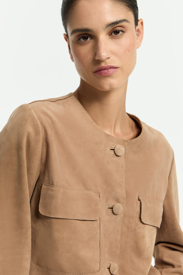 Korte suède jas dames