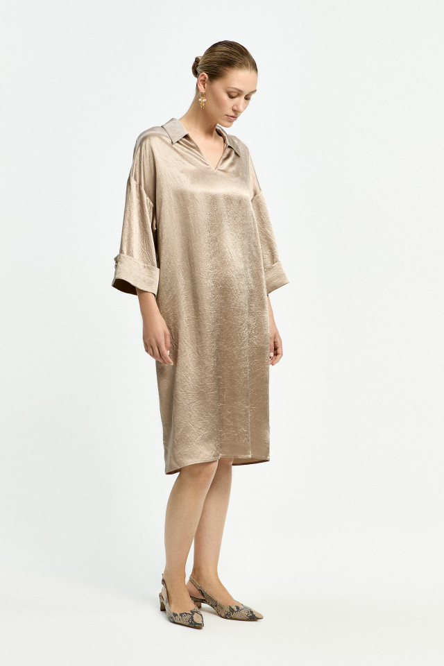 Polokleid mit raffinierten Falten