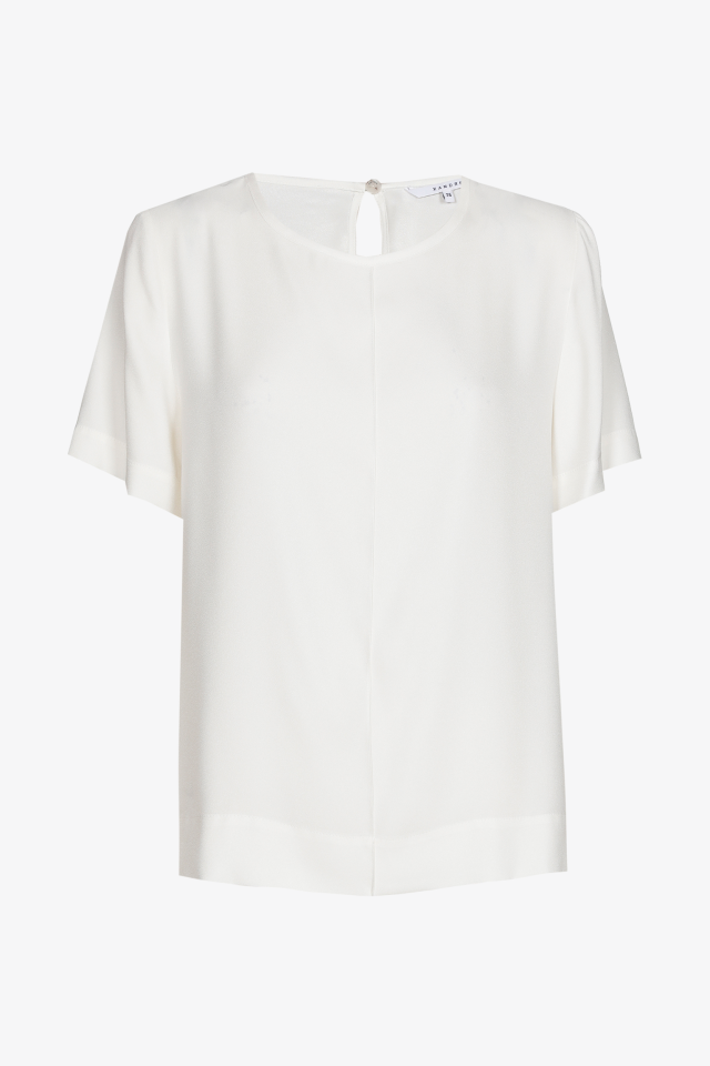 Blouse met korte mouwen 