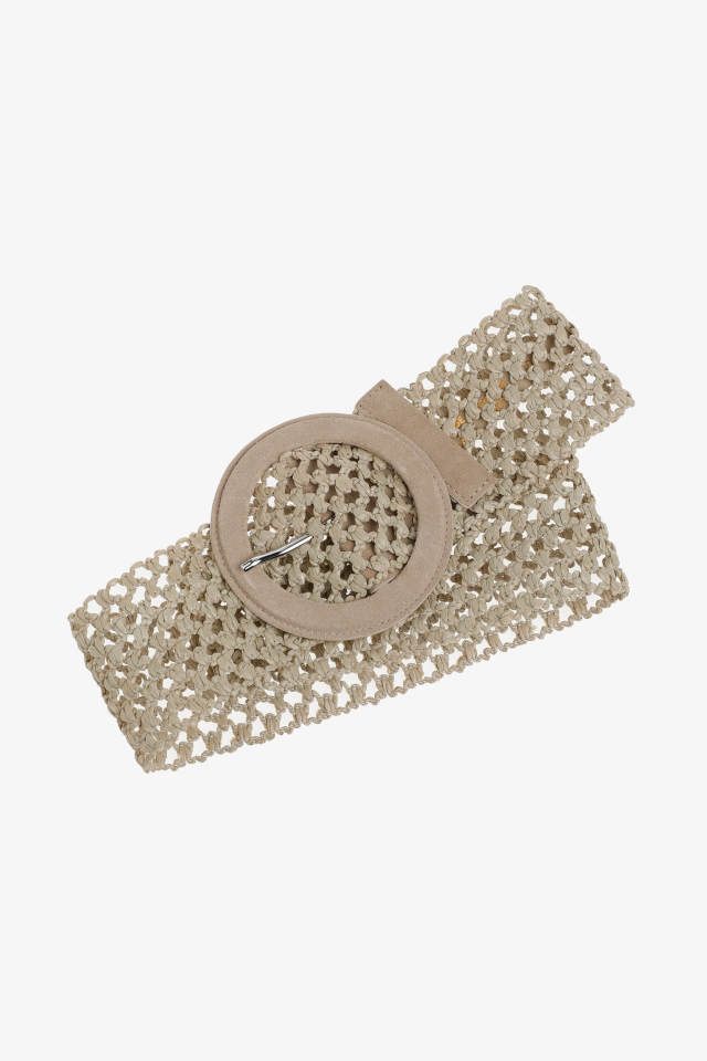 Breiter Raffiagürtel