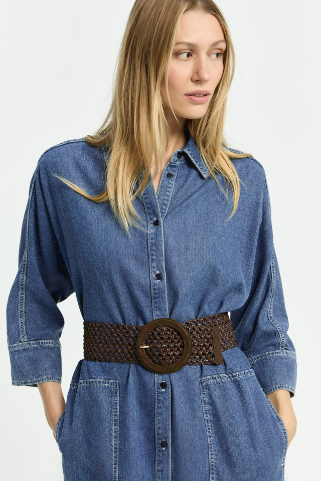 Large ceinture en raphia