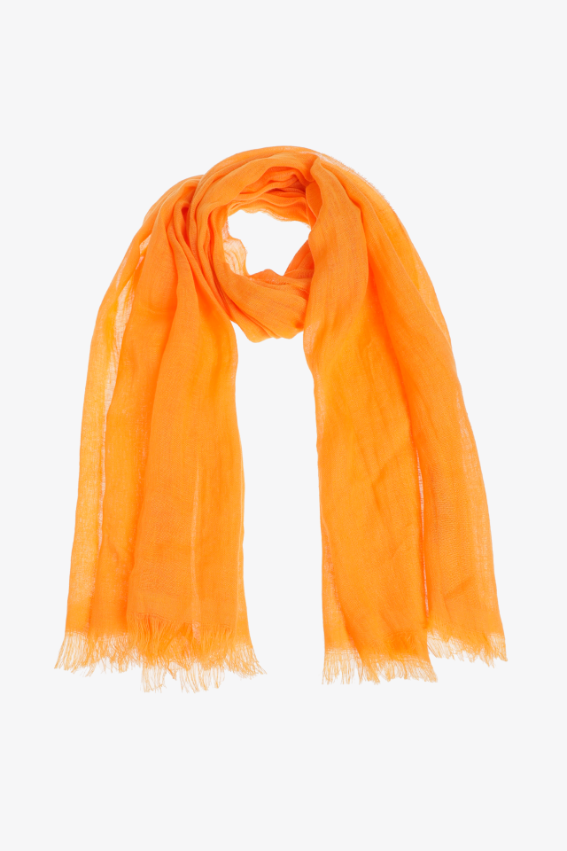Leinen-Schal mit Fransen