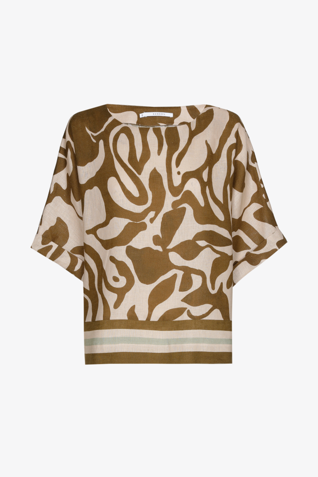 Blouse met organisch motief