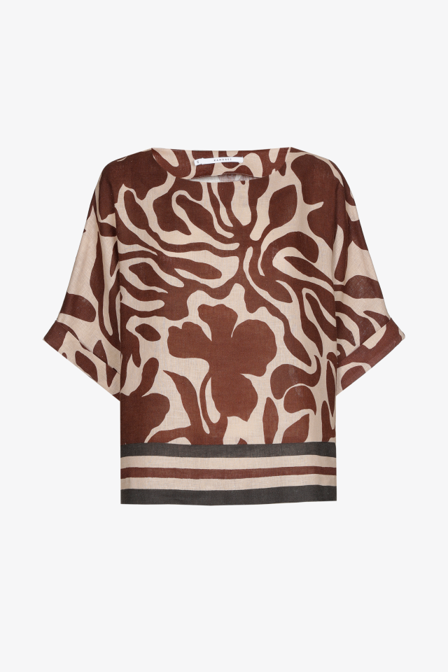 Blouse met organisch motief