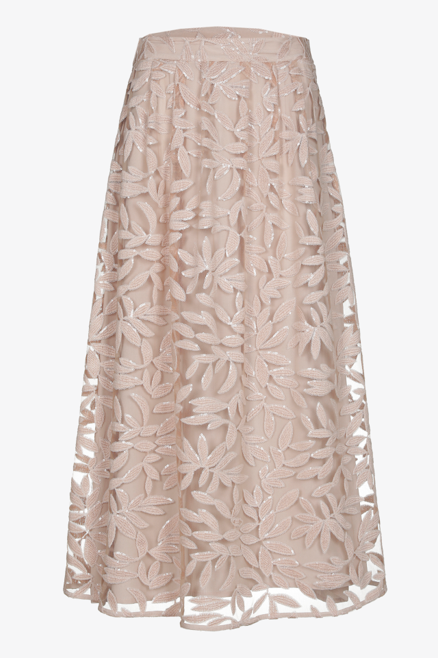 Langer Rock mit Stickerei